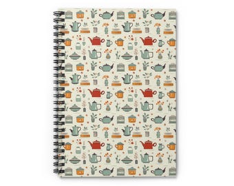 Retro Kitchen Notebook,recipe notebook,cooking journal,recipe sketchbook,kitchen book journal,bespoke keepsake,blank cookbook