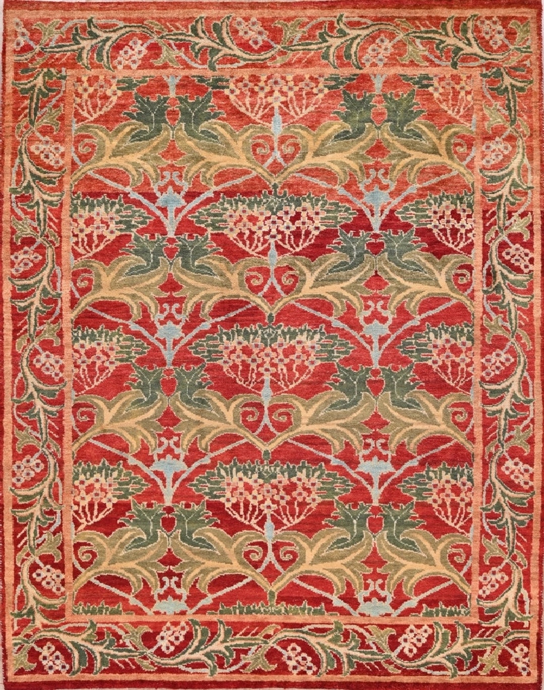 William Morris Handknotted Area Rug 5'6x7'9 Etsy