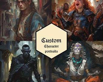 Custom character portrait commission | Dungeons & Dragons | Pathfinder | Fantasy illustration