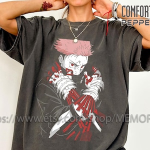Comfort Colors Anime Shirt, Vintage Graphic Tee, Retro 90s Manga Aesthetic, Japanese Anime Streetwear
