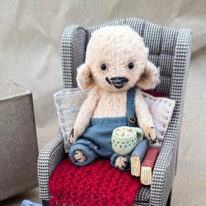 Handmade Teddy Bear Ollie. Christmas Edition with Custom Accessories.