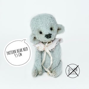 Teddy Bear Pattern PDF. DIY Plush Bear Tutorial. Hand-Sewn Viscose Toy.
