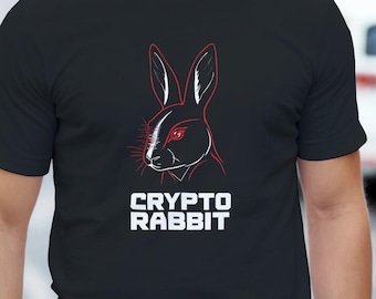 Camiseta unisex de algodón con gráfico de Crypto Rabbit (5 colores disponibles, tallas S-5XL)
