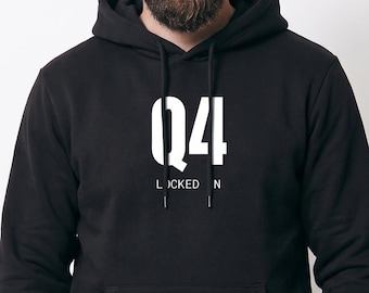 Locked In Hoodie, Q4 Status Typography Hoodie, Motivational Gym and Study Sweatshirt, Unisex Goal Setting Gift for Lock In Season  (129)