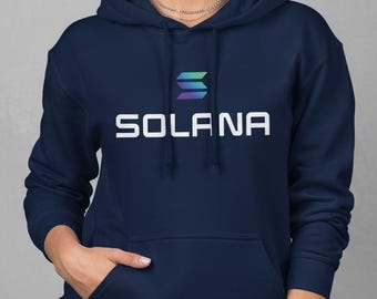 Solana SOL Token Unisex Hoodie – Soft Cotton Blend Streetwear for Crypto Fans - Gift for Traders