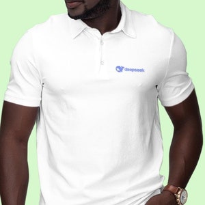 DeepSeek AI-Technologie-Poloshirt, stilvolles und bequemes Hemd für künstliche Intelligenz-Nerds, tolles Kleidungsgeschenk für KI-Tech-Liebhaber