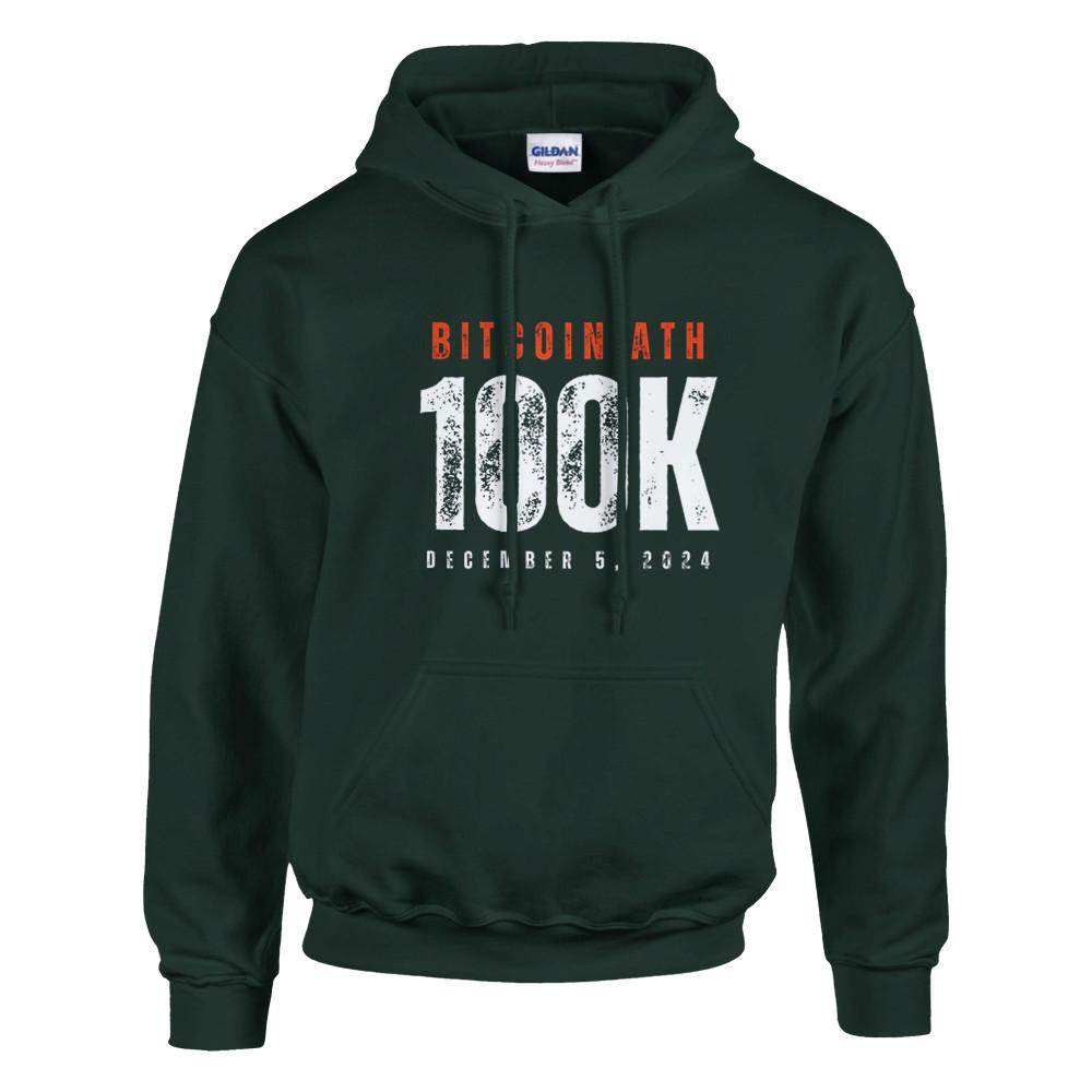 Bitcoin 100k High Hoodie: Unisex Crypto Enthusiast Apparel
