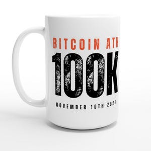 Caneca do Marco Bitcoin 100K: Presente para Investidores em Criptomoedas