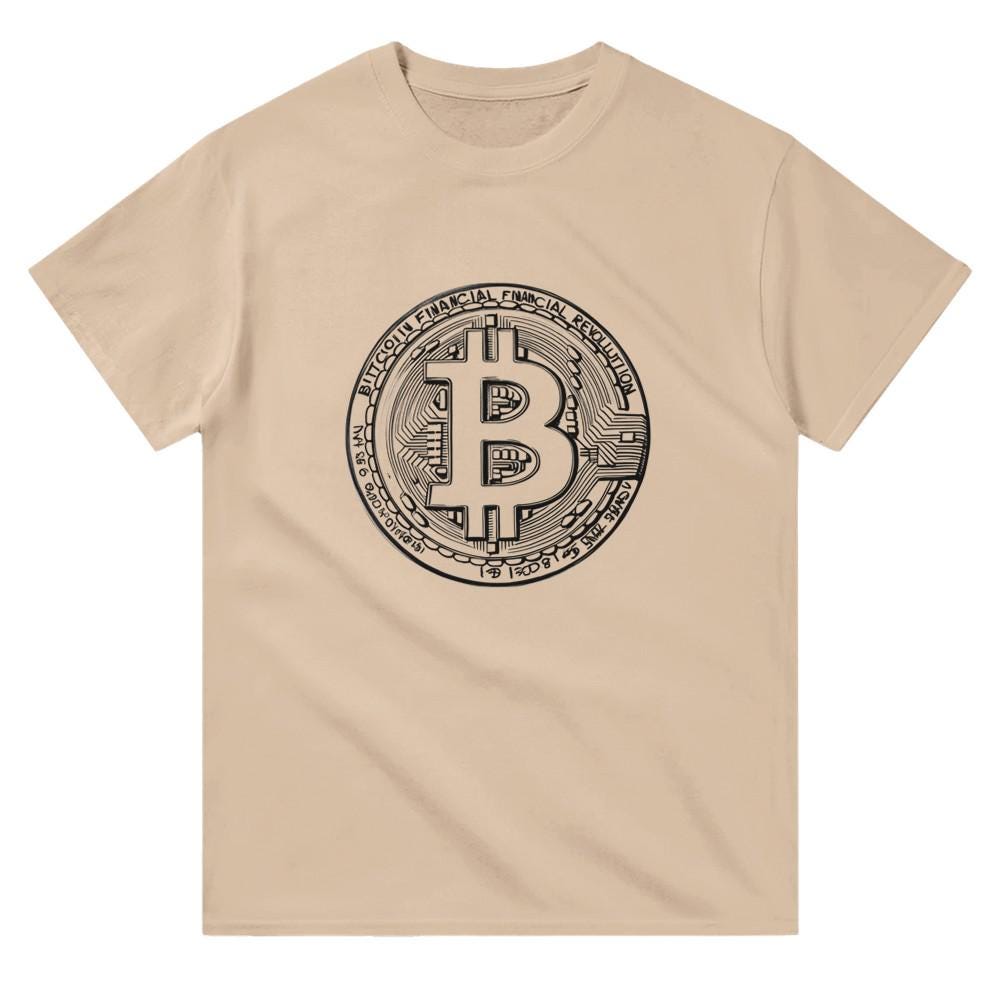 ビットコインスケッチロゴTシャツ：暗号通貨愛好家へのギフト、綿100%