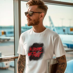 Camiseta In Crypto We Trust - Camiseta unissex motivacional sobre criptomoeda e blockchain, presente perfeito para comerciantes e nerds de tecnologia