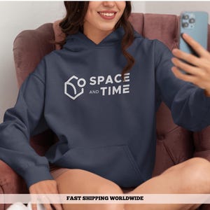 Sudadera con capucha Space & Time SXT Crypto Token, suéter unisex de algodón blockchain, regalo perfecto para los amantes de las criptomonedas y las altcoins.