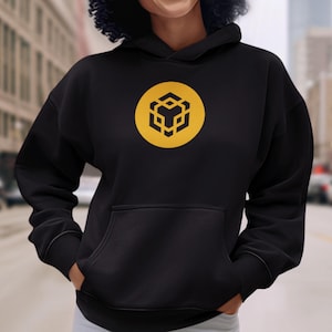 Sweat à capuche BNB Crypto Token : vêtements unisexes pour fans de Binance en coton mélangé