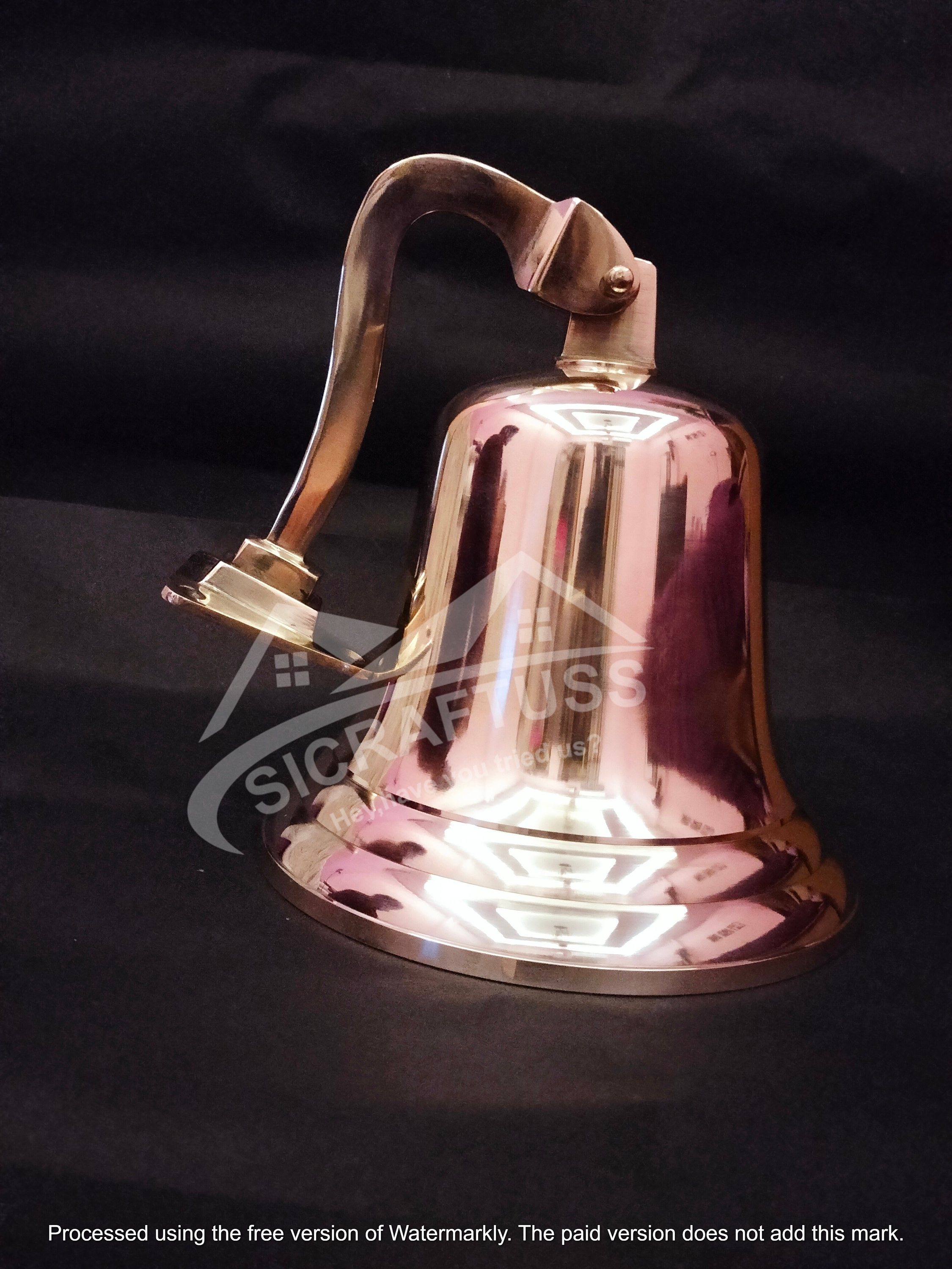 Personalized Bell Wall Maritime Bracket Ship Captain Brass Nautical Boat School,Dinner,Reception,Décor Home Mounted