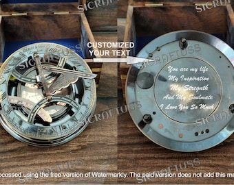 Personalization Big compass sundail , , Father’s day gift, Mother’s day gift, Gift for dad, Gift for brother, Baptized gift, Graduation Gift