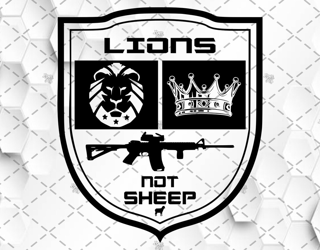 Lions Not Sheep Shield SVG Files Instant Digital Download Etsy