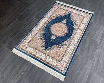 4x6 Bamboo Silk Rug: Anatolian Turkish Carpet