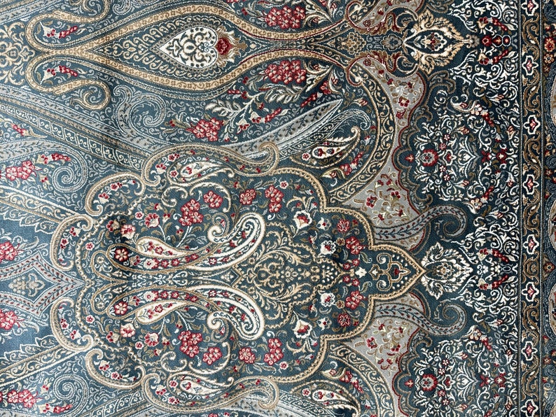 Oriental Silk Rug, 7x10 Large Rug, 100 Bamboo Silk Rug, Top Quality