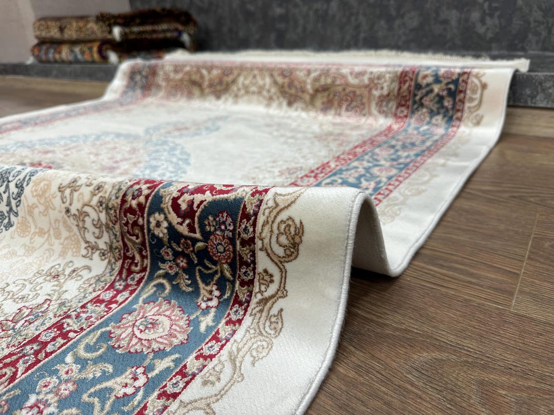 Cream Turkish Rug Cream Bamboo Silk Turkish Rug: 4x6 Area Rug - Etsy