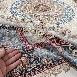 4x6 Classic Design Silk Rug, Area Rug, %100 Bamboo Silk Rug, Super Fine Silk Rug, 4x6 Carpet,Home Decor,Top Quality Silk Rug,Unique Silk Rug