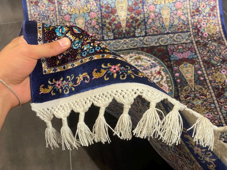 3x10 Classic Design Runner Silk Rug, Turkish Carpet, Bamboo Silk Rug