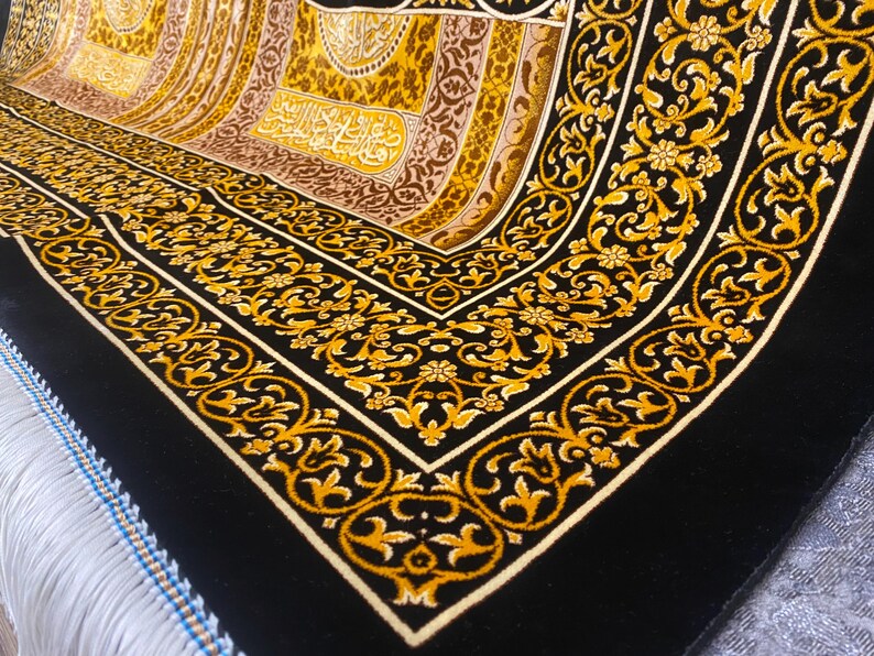 Islamic Rug Wall Gate of Kaaba Rug, Pure Silk, Muslim Wall Hanging (5.2X7.5 Ft) - Etsy