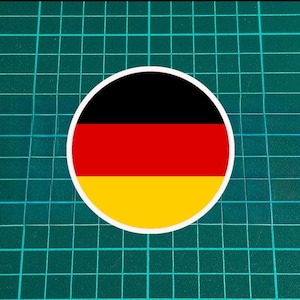 Germany Round flag Sticker | Outdoor 3&quot;-8&quot; Decal for Car, Helmet, Laptop | Ships from USA