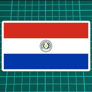 Paraguay Flag Sticker | Outdoor 3&quot;-8&quot; Decal for Car, Helmet, Laptop | Ships from USA