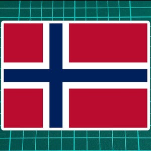 Norway Flag Sticker | Outdoor 3&quot;-8&quot; Decal for Car, Helmet, Laptop | Ships from USA