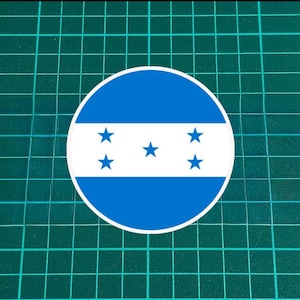 Honduras runder Flaggenaufkleber | Outdoor 3&quot;-8&quot; Aufkleber für Auto, Helm, Laptop | Versand aus den USA