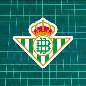 Real Betis Fan Sticker | Vinyl Decal for Car, Helmet, Laptop | Waterproof | 3&quot;-8&quot;