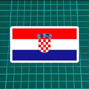 Croatia Flag Fan Sticker | Outdoor 3"-8" Decal for Car, Helmet, Laptop | Ships from USA