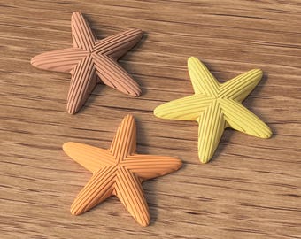 Starfish Decor in Japandi Style, Coastal Summer Accent, Minimalist Beach Decoration for Bathroom, Shelf & Gift