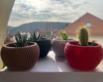 Potties/bowls in different designs and colors, 3D printed! Ideal for decoration, gifts or organization! Ideal for plant lovers