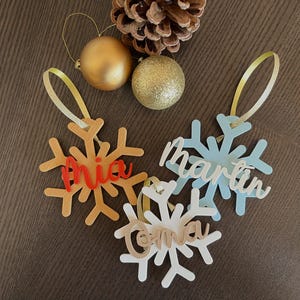 Adorno de Copo de Nieve Personalizado | 24 Colores para un Diseño Único | Regalo de Navidad Ecológico 3D