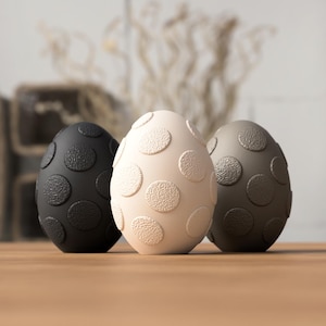 Modernt påskägg med prickigt mönster, minimalistisk påskdekoration, elegant vårdekorationselement för hemmet eller present