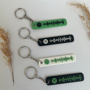 Personalized Spotify Code Keychain - Eco-Friendly 3D Printing Music Gift