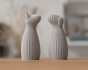 Modern Dog Statue for Family Set, Minimalist Home Decor Figurine for Living Room & Shelf