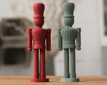 Modern Nutcracker Statue | Minimalist Japandi Christmas Decoration