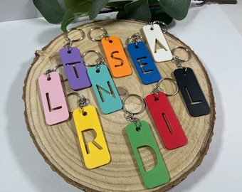 Personalised initial keyring: colourful, durable, biodegradable - for clear style and organisation.