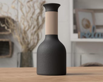 Hoji Vase Japandi Decor Vase, Modern Stone Look Accent Piece, Minimalist Dry Flower Display for Contemporary Homes