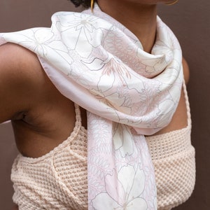 Silk Scarf for Women, Silk Hair Scarf, 39x39 inch large size