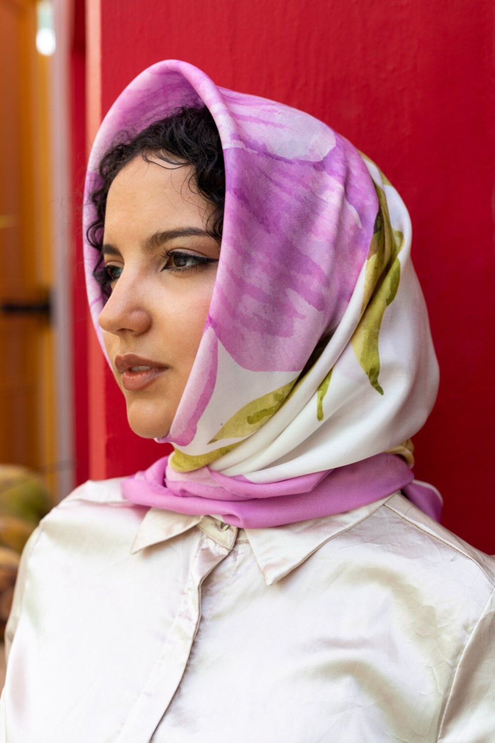 Silk Scarf for Women, Silk Hair Scarf, 39x39 inch large size