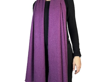 Cashmere Scarf, Women Cashmere Wrap, Cashmere Shawl, Large Size 77x26 inches Cashmere and Merino Wool Scarf