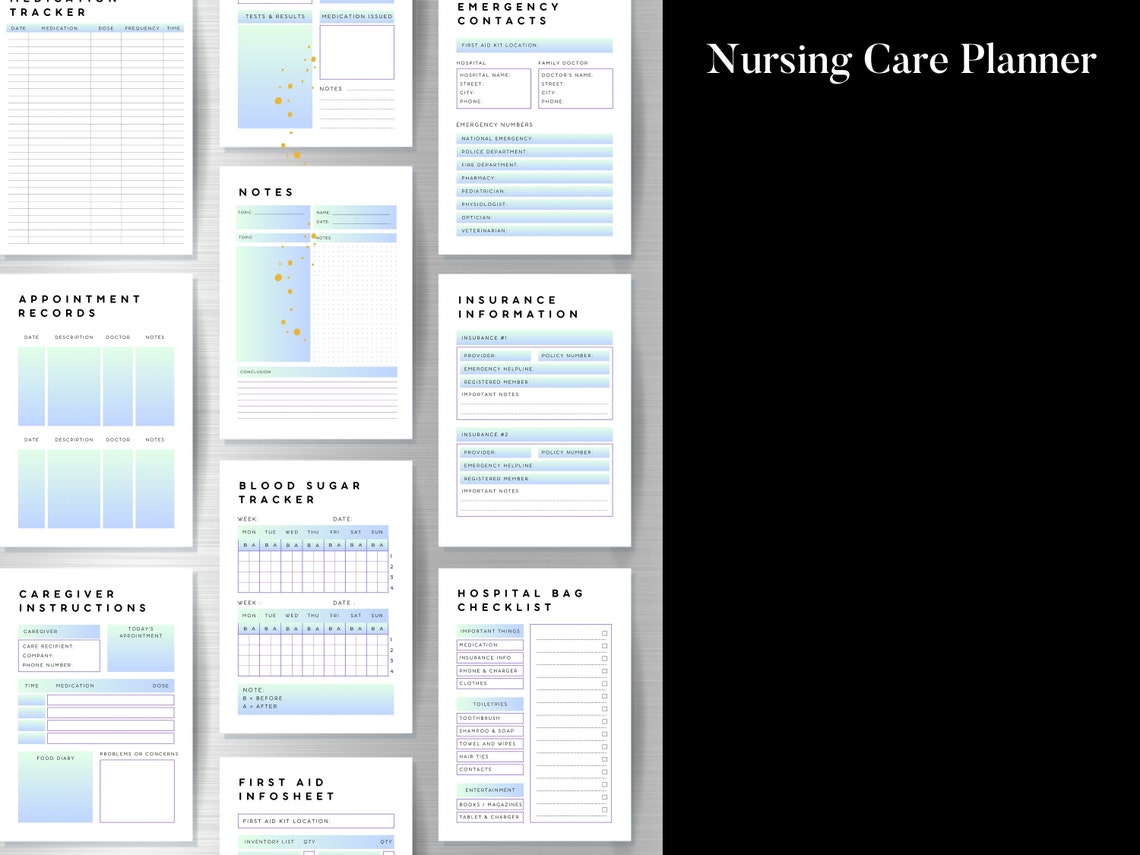 Nurse Life Planner Printable Daily Planner for Nurses Etsy