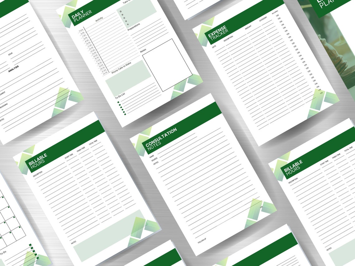 Printable Attorney Planner PDF Digital Download Lawyer Planner Lawyer