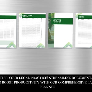 Printable Attorney Planner PDF Digital Download Lawyer Planner Lawyer ...