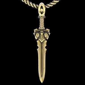 Sword Pendant Knight Jewelry Pendant Skull Pendant Warrior Blade Pendant Gothic Jewelry Birthday Gift Anniversary Gift Cosplay Sword Pendant