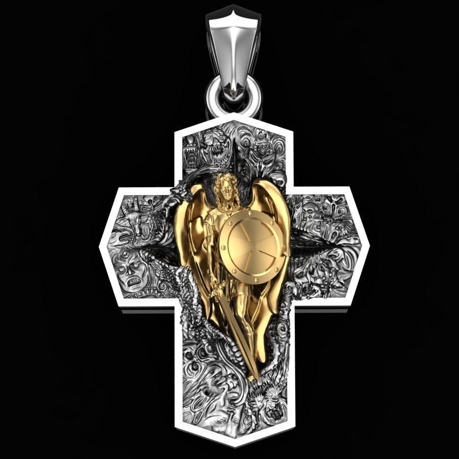 Guardian Angel Pendant: 925 Sterling Silver Spiritual Protection Necklace