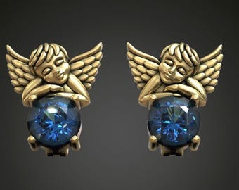 Sterling Silver Earrings Angels Sleeping Wings Anniversary Gift Earrings For Women Gift For Angle Lover Spiritual Earring Meaningful Jewelry