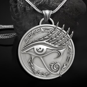 Wisiorek z Okiem Godzin Starożytnego Egiptu Prezent na Rocznicę Symboliczna Biżuteria Prezent dla Najlepszego Przyjaciela Duchowy Prezent Wisiorek Ochronny Biżuteria Duchowa